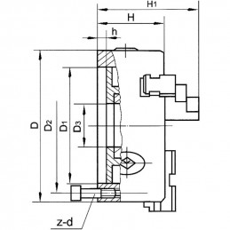 PLATO TORNO Ø 320 DE 3+3 GARRAS CON CONTRAPLATO CAMLOCK