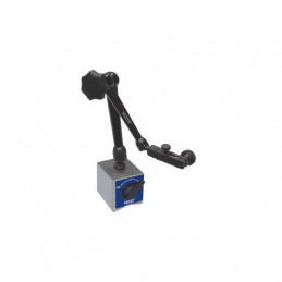 Soporte magnético sujección central mecánica, 695 mm altura total, brazo anomizado negro "BLACK-LINE", sujección ø 6/8 mm, base 