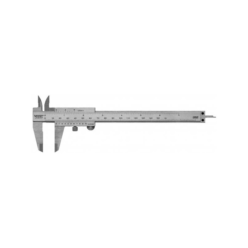 PIE DE REY ANALOGICO DIN 862 INOX 150mm 150x0.05mm / 6x1/128", inox,