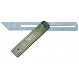 Falsa escuadra Ajustable 250 mm Con escala de lectura angular, hoja de acero al carbono