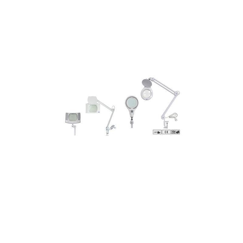 Lámparas LED con Lente de aumento, 230V Campo de visión: 190 X 160 mm Ampliación del campo de visión: 1,75 x Límite total: 900 m