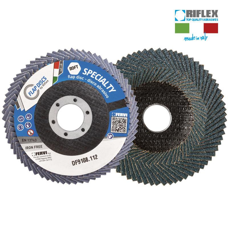 DISCO DE LAMINAS SOFT Ø 115 Grano 80 Zirconio S/Fibra
