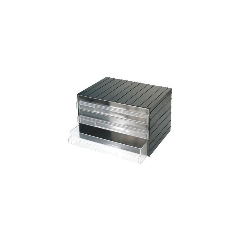 CAJONERAS CON TIRADORES DE PLASTICO TRANSPARENTES