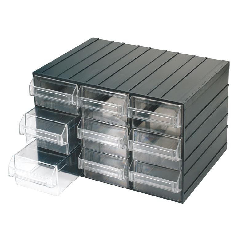 CAJONERAS CON TIRADORES DE PLASTICO TRANSPARENTES