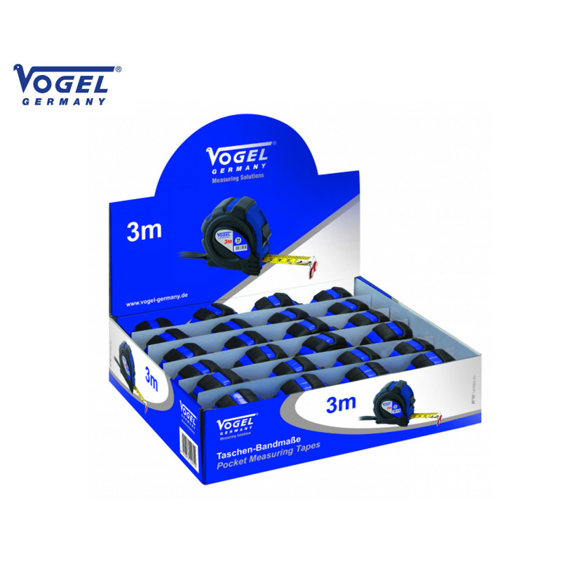 FLEXÓMETRO 3 m, PRECISIÓN CLASE II, CAJA DE 24 PIEZAS
