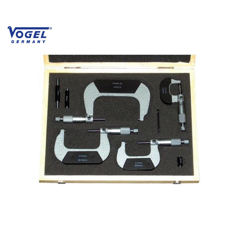 CONJUNTO DE MICRÓMETROS EXTERNOS, 0-150mm, DIN 863, set de 6 micrometros, caja de plástico.
