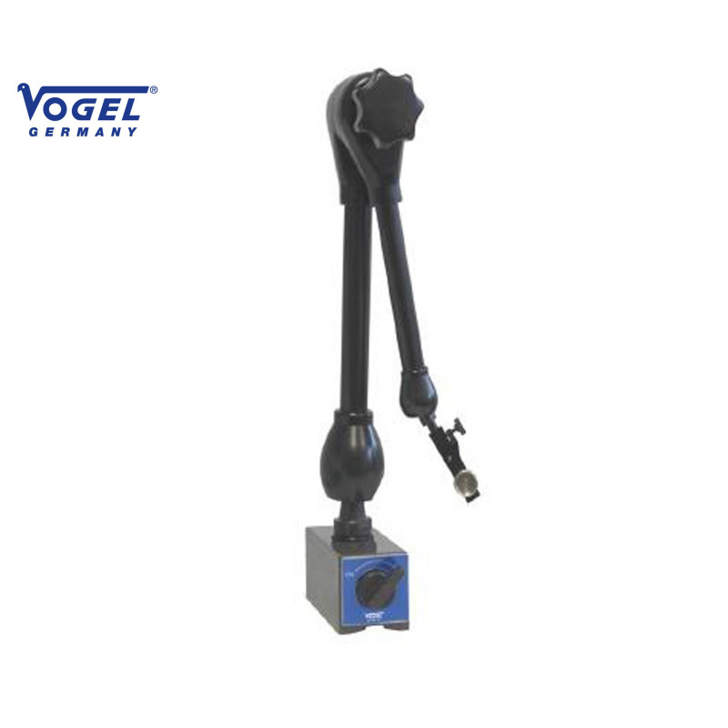 Soporte magnético sujección central mecánica, 695 mm altura total, brazo anomizado negro "BLACK-LINE", sujección ø 6/8 mm, base 