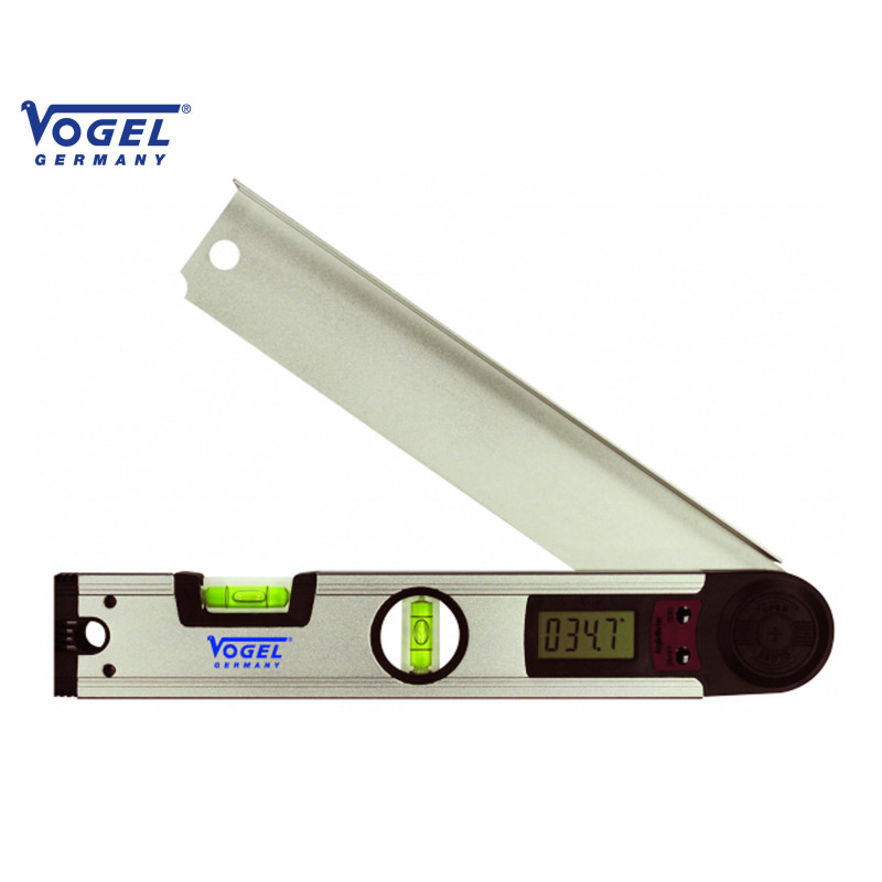 Medidor digital de ángulos con nivel de dos burbujas, 0-225° 305x52x23mm, función On/Off,HOLD,