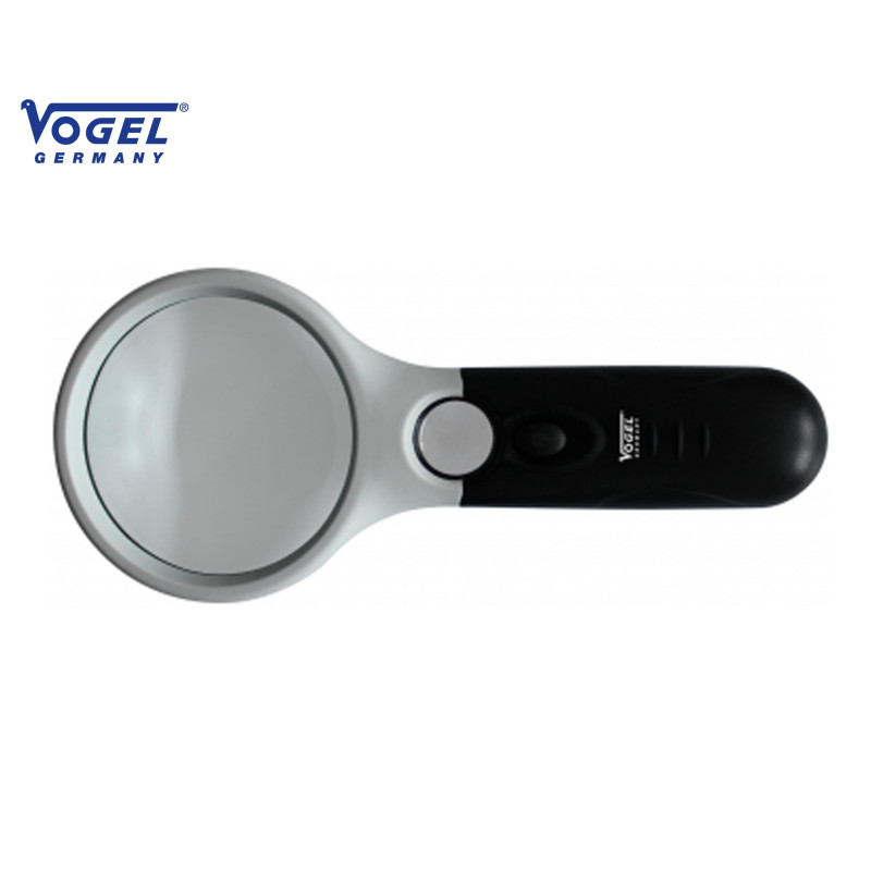 Lupa de bolsillo con aumentos LED 3-x/4.5-x, diámetro lente ø 75 mm, CE