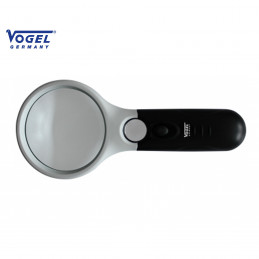 Lupa de bolsillo con aumentos LED 3-x/4.5-x, diámetro lente ø 75 mm, CE