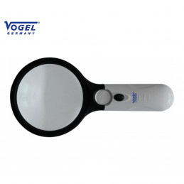 Lupa de bolsillo con aumentos LED 2.5-x/4.5-x, diámetro lente ø 90 mm, CE