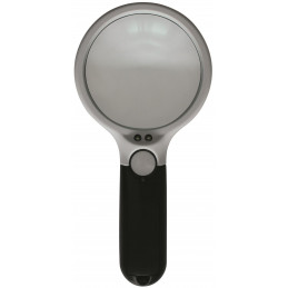 Lupa de bolsillo con aumentos LED 2.5-x/4.5-x, diámetro lente ø 90 mm, CE