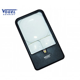 Lupa de bolsillo con LED alto brillo,3 lentes 3-x/5-x/7-x, en blister, 2 uds CR 2032