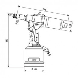 RIV930 REMACHADORA OLEONEUMÁTICA PARA TUERCAS DE M3 A M12