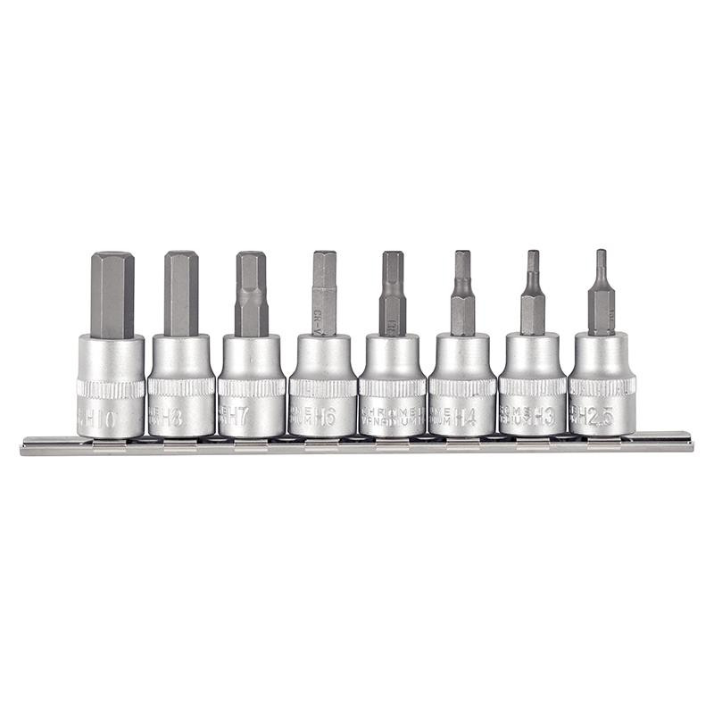 JUEGO DE VASOS DE 3/8" CON INSERTOS HEXAGONALES