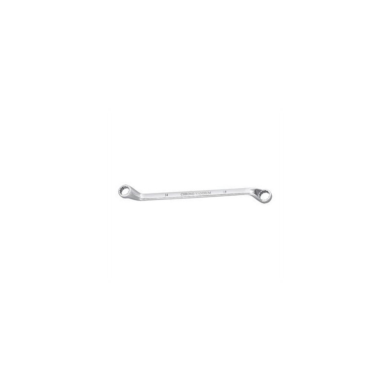 LLAVE ESTRELLA ACODADA A DOS BOCAS CROMADA  ESPEJO 21X23 MM