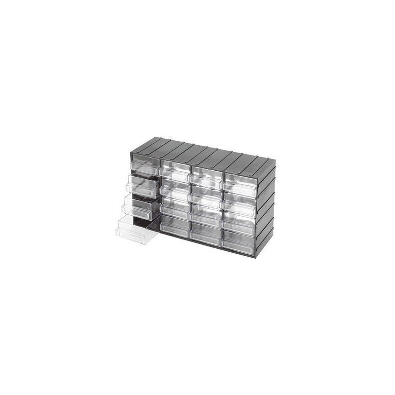 CAJONERA 16 CAJONES PLASTICO TRANSPARENTES