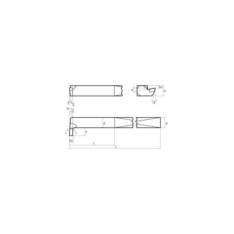 CUCHILLA DE TORNO PARA ACANALADO DE INTERIORES
