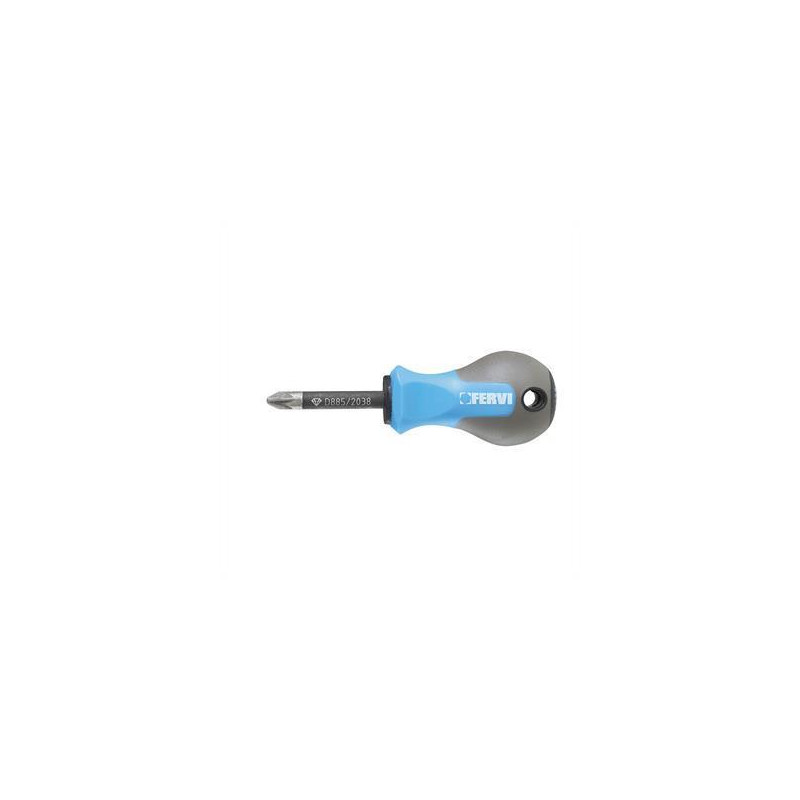 DESTORNILLADOR PUNTA POZIDRIV CON BOCA DE DIAMANTE Medida PZ 2mm Longitud barra 38mm Longitud total 70mm