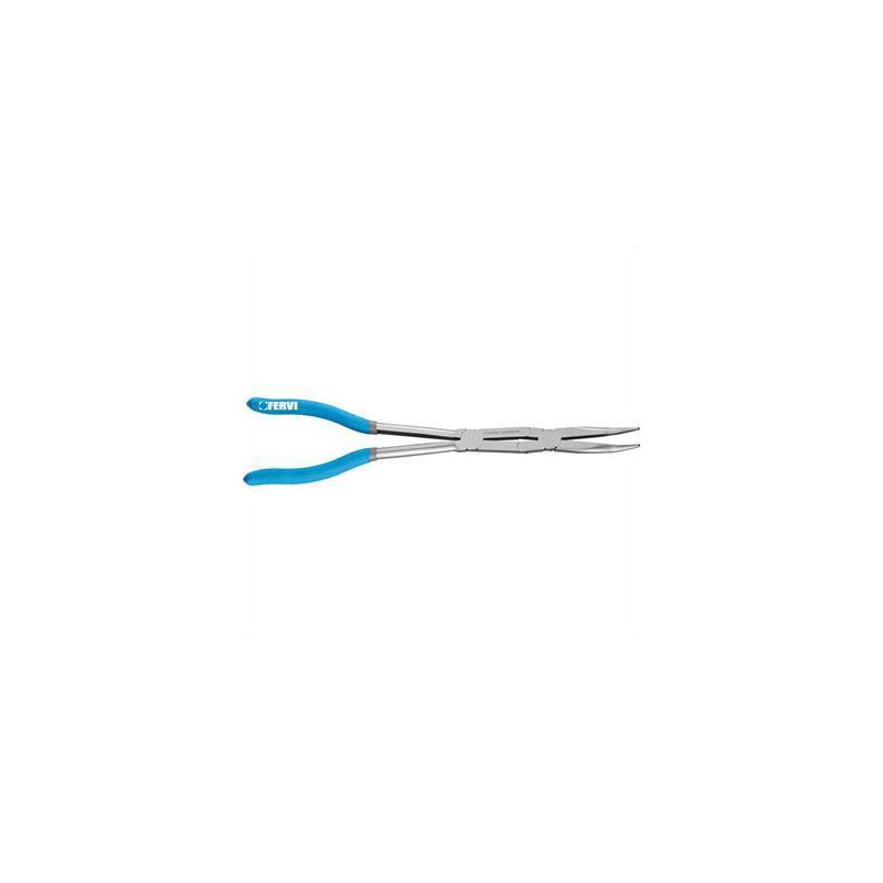 ALICATE LARGA DOBLE ARTICULACION BOCA EN PUNTA 45°
