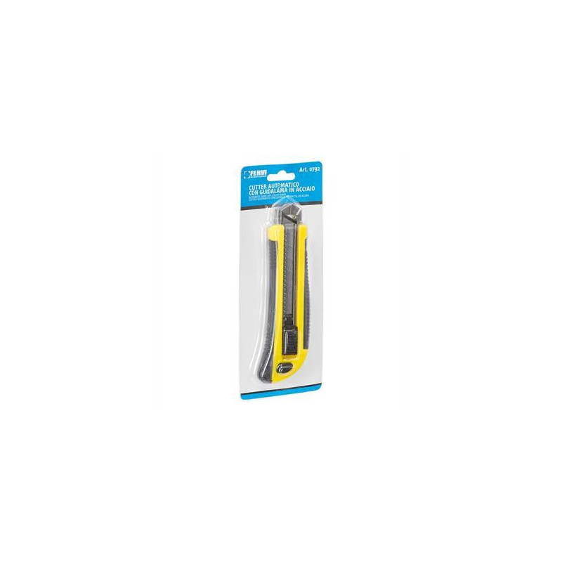 CUTTER AUTOMATICO DE PLASTICO CON CUCHILLA RETRACTIL DE ACERO, CUCHILLAS INCLUIDAS
