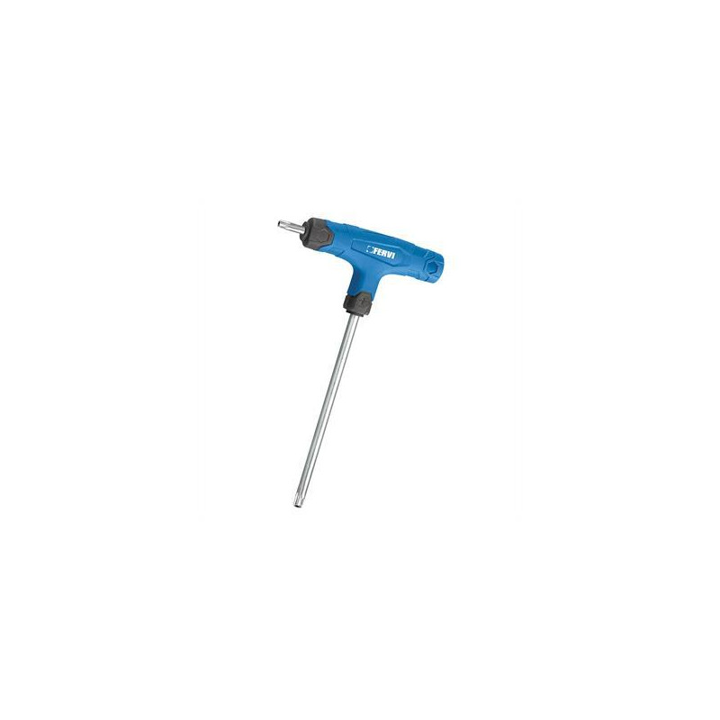 LLAVE ACODADA TORX C/ MANGO PLASTICO AZUL T20