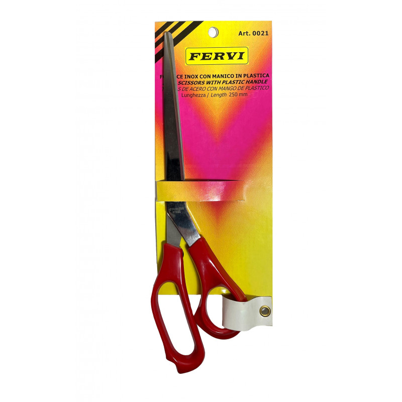TIJERA DE ACERO INOX MANGO PLASTICO 0021