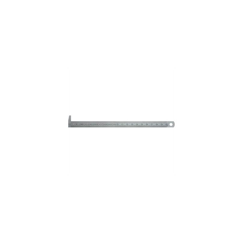 REGLA EN ACERO INOX CON TACON