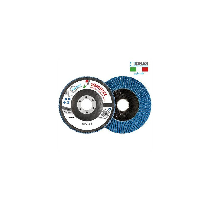 DISCO LAMINAS SMARTFLEX CLASSIC Ø 115 Gr 120 Zirconio Plano T27 Fibra