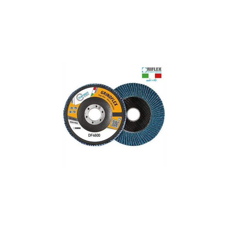 DISCO DE LAMINA GRINDFLEX BIGGER Ø 115 Gr 40 Zirconio Plano T27 Fibra