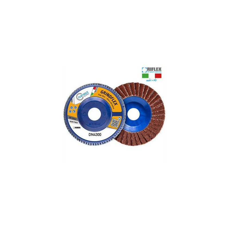 DISCO DE LAMINA GRINDFLEX DUAL FLAP Ø 115 Gr 80 Corindon Plano T27 Nylon