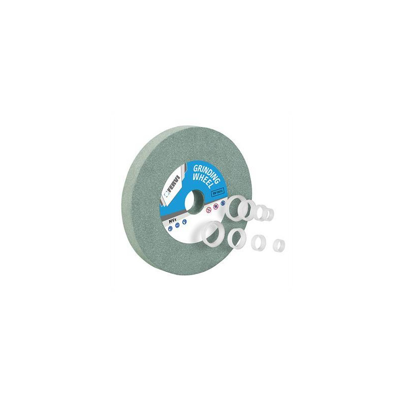 MUELA CARBURO SILICIO VERDE 200x25x32 mm.  Gr 80 WIDIAS CON ANILLOS REDUCTORES