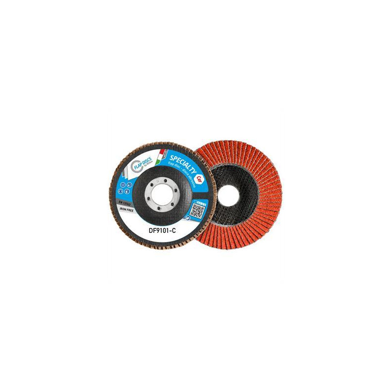 DISCO DE LAMINAS CERÁMICO ESPECIAL INOX Ø 115 Gr 60 Ceramico Plano T27 Fibra