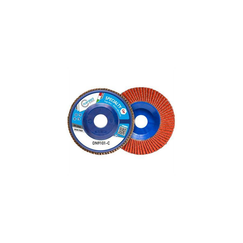 DISCO DE LAMINAS CERÁMICO ESPECIAL INOX Ø 115 Gr 40 Ceramico Plano T27 Nylon