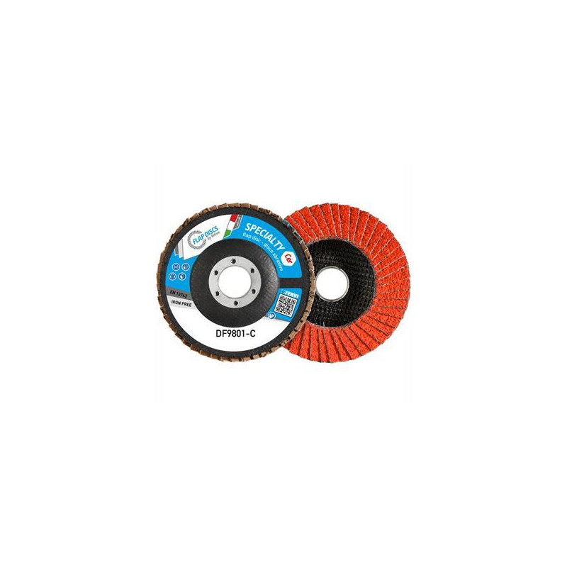 DISCO DE LAMINAS CERÁMICO ESPECIAL INOX Ø 115 Gr 40 Ceramico Plano T27 Fibra