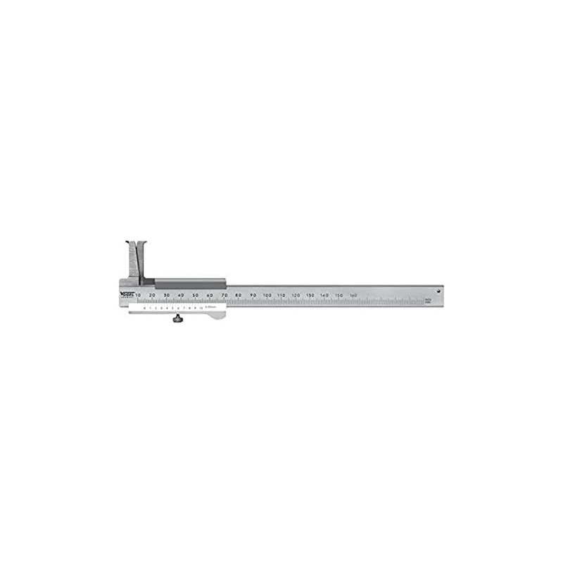 Pie de rey para ranuras, 26-200x0,05 mm