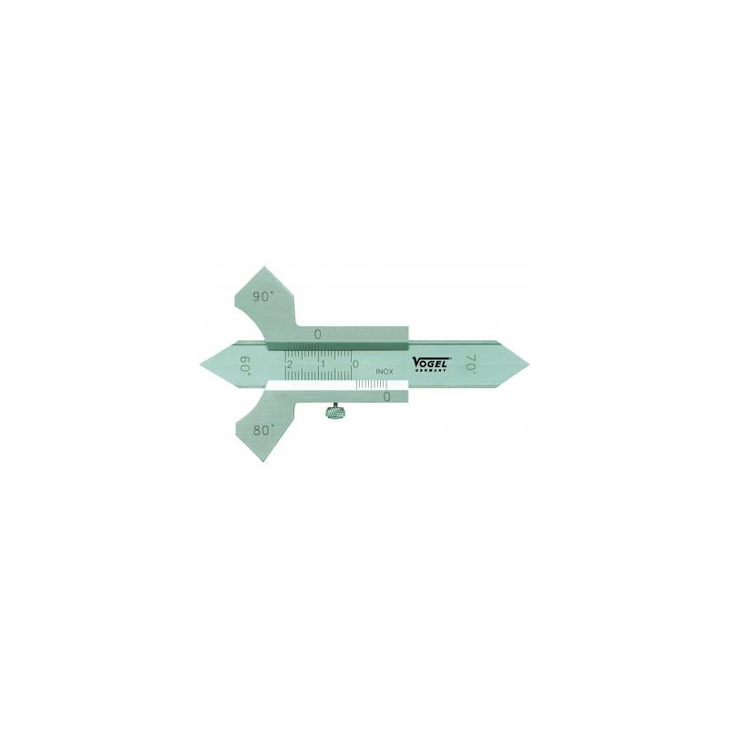 Calibre para soldaduras INOX 0 - 20 mm.DE PRECISION ANGULOS 60/70/80/90°