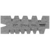 Galga para ángulos de rosca trapezoidal 30°, pasos de rosca 2 - 12 mm