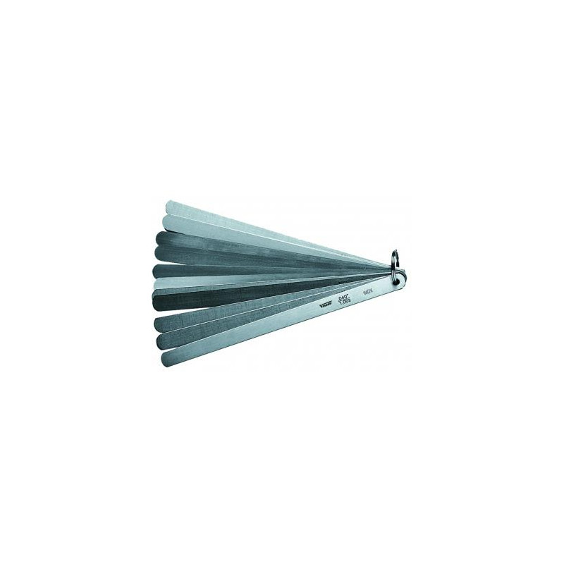 Juego galgas largas, 20 hojasl. 200, 0,05-1,00mm/.002-.040",Ancho 13 mm sujección por anilla
