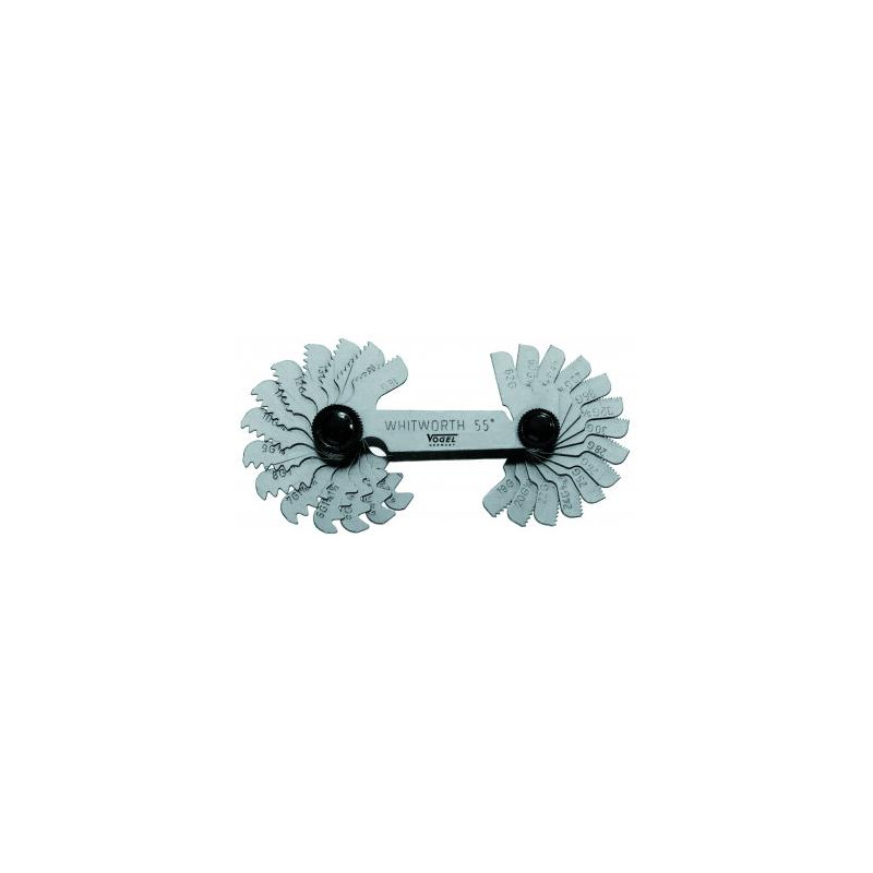 Juego de galgas para roscas 24 hojas Metricas 0.25-6.0 mm. 60°