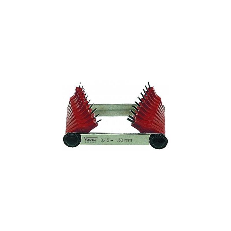 Juego galgas aguja para toberas 0,45 - 1,5 mm Montaje en plastico
