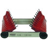 Juego galgas aguja para toberas 0,45 - 1,5 mm Montaje en plastico