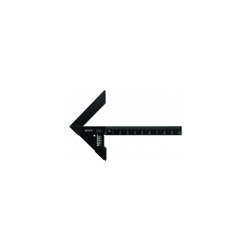 Escuadra busca centros 250x160mm "BLACK-LINE", aluminio, endurecido