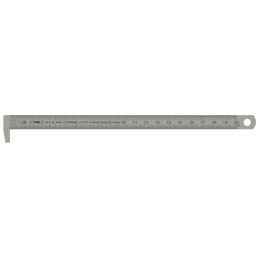 Regla de acero 300x13x0.5mm, INOX CON TACON, DIN 2014/32/UE Clase II