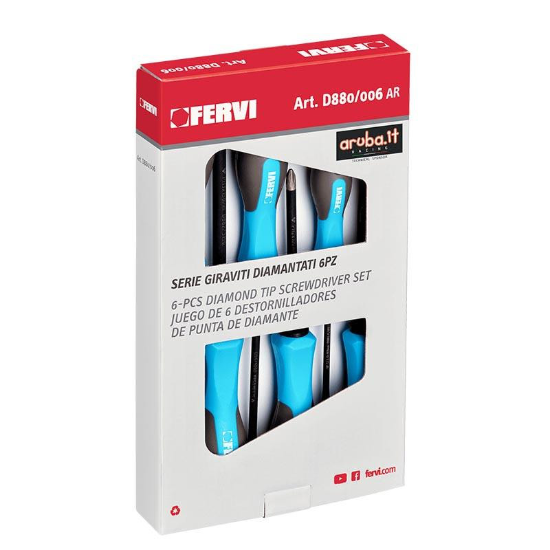 JUEGO DE DESTORNILLADORES CON PUNTA DIAMANTADA ARUBA RACING