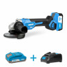 Amoladora angular Ø 125 mm 20 V  + cargdor 2 A 20 V + 2 bateria 2AH 20 V + maleta
