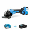 Amoladora angular Ø 125 mm 20 V  + cargdor 4 A 20 V + 2 bateria 4AH 20 V + maleta
