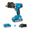 Taladro Percutor de 20 V + cargdor 2 A 20 V + 2 bateria 2A 20 V + maleta