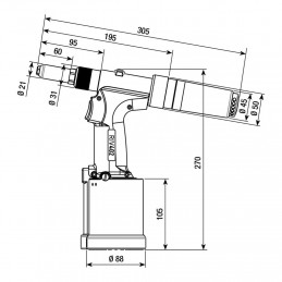 HERRAMIENTA HIDRONEUMATICA RIV402 PARA REMACHES Ø 3,2 - Ø 4,8