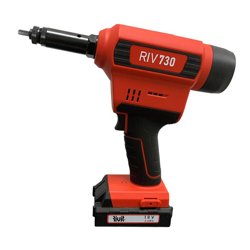 REMACHADORA DE BATERÍA PARA TUERCAS REMACHABLES DE M3-M10 W / 1 BATERÍA Y CARGADOR RIV730